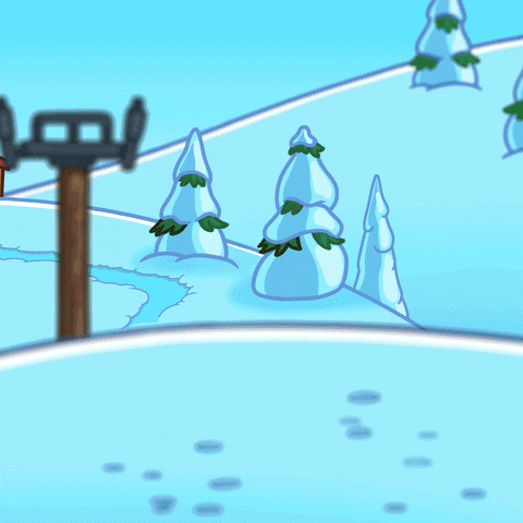 Animated Man Riding A Snowmobile GIF