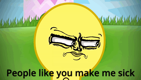 Animated Man Saying You Make Me Sick GIF