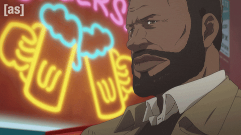 Animated Man Sipping Tea GIF