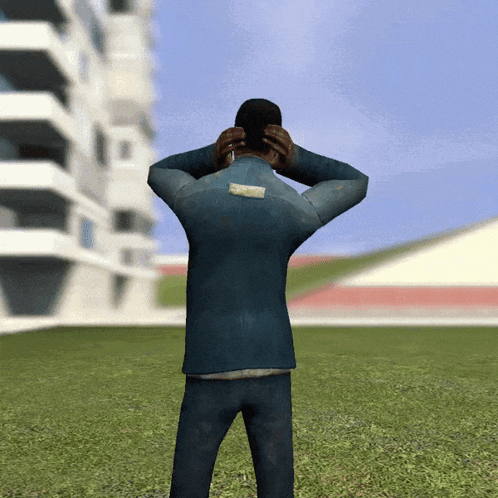Animated Man Thug Shaker With His Back Turned GIF