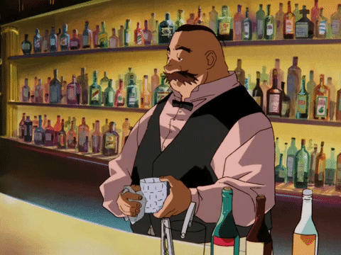Animated Man Working As A Bartender GIF