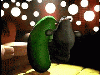 Animated Manatee Dancing With A Pickle GIF