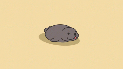 Animated Manatee Sliding Loop GIF