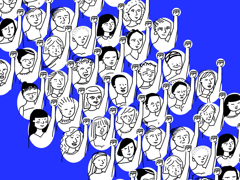 Animated March Protest GIF