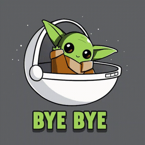 Animated Master Yoda Bye Bye GIF