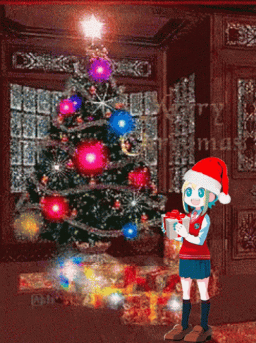 Animated Merry Christmas Dancing Christmas Lights GIF