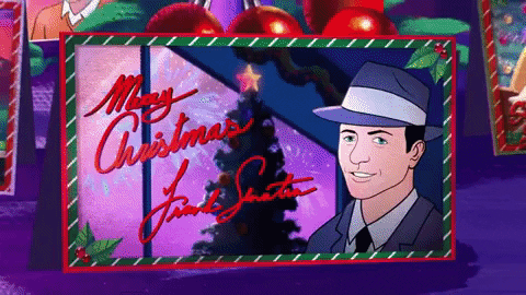 Animated Merry Christmas Postcard Fireplace GIF