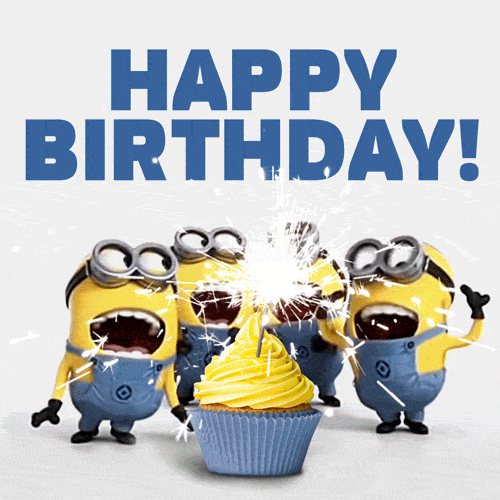 Animated Minions Happy Birthday GIF