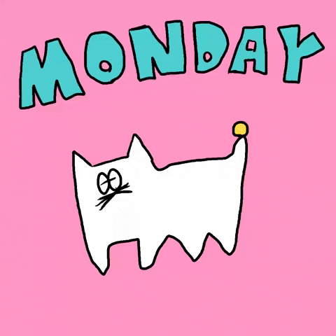Animated Monday Cat Mobile Sketch GIF