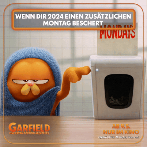 Animated Monday Grumpy Garfield GIF