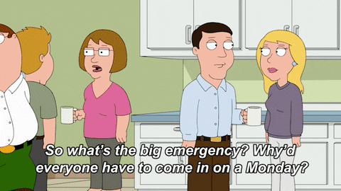 Animated Monday Peter Griffin Family Guy GIF