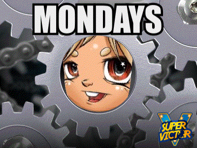 Animated Monday Rotating Gear Super Victor GIF