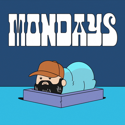 Animated Monday Sad Chilling In Bed GIF