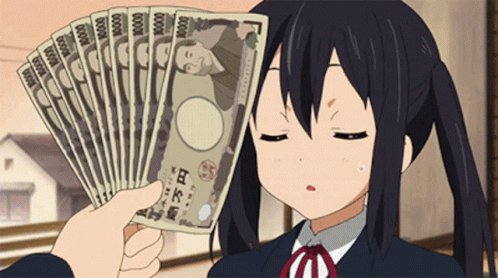 Animated Money Hypnosis K-on Azusa Nakano GIF