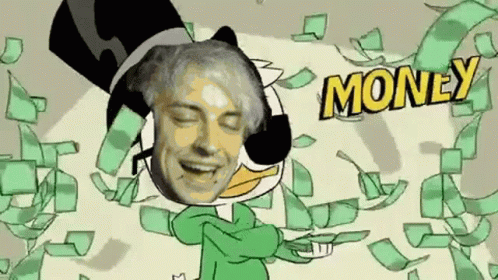 Animated Money Louie Duck Face Edit GIF