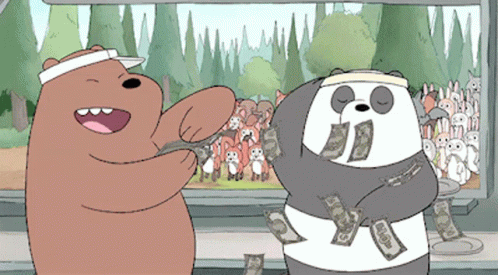 Animated Money We Bare Bears GIF