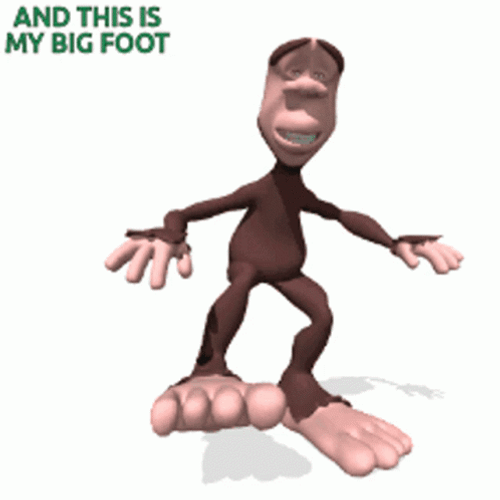 Animated Monkey Big Foot GIF