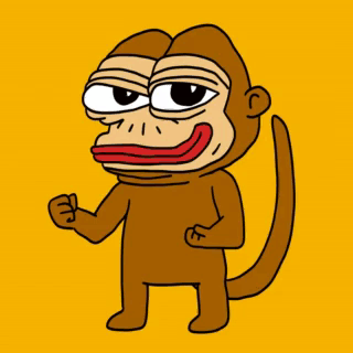 Animated Monkey Shouting Over 9000 With Fire Effect GIF