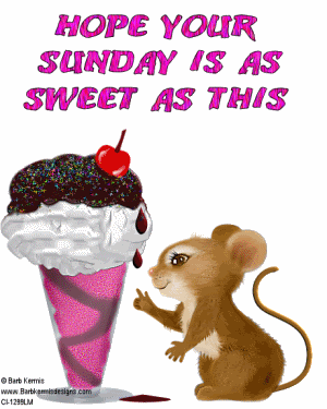 Animated Mouse Greeting Happy Sunday GIF