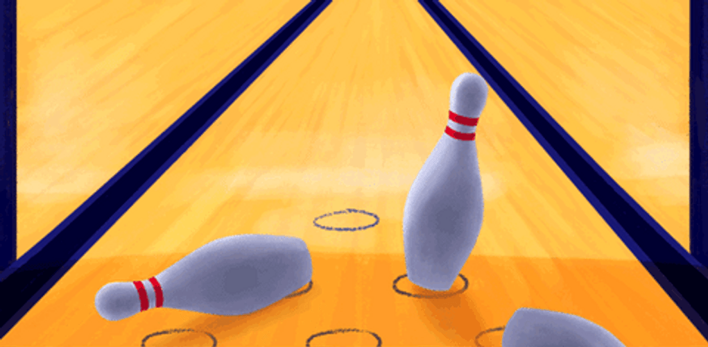 Animated Moving Bowling Pin GIF 