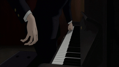 Animated Musician Playing Jazz Piano GIF