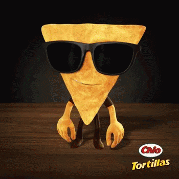 Animated Nacho Chips Flying Kiss GIF