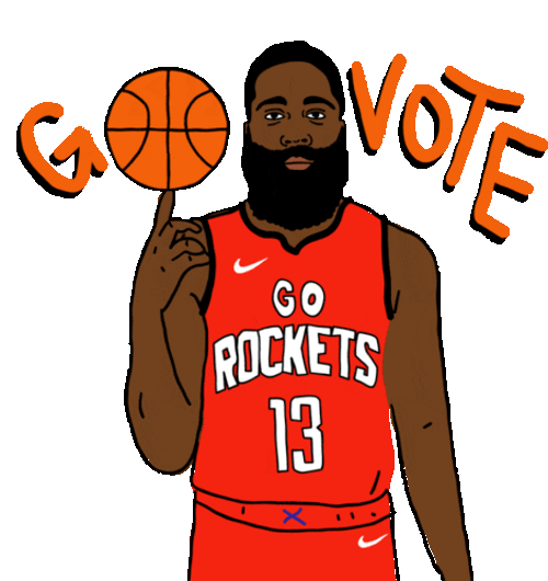 Animated Nba Houston Rockets James Harden Go Vote GIF