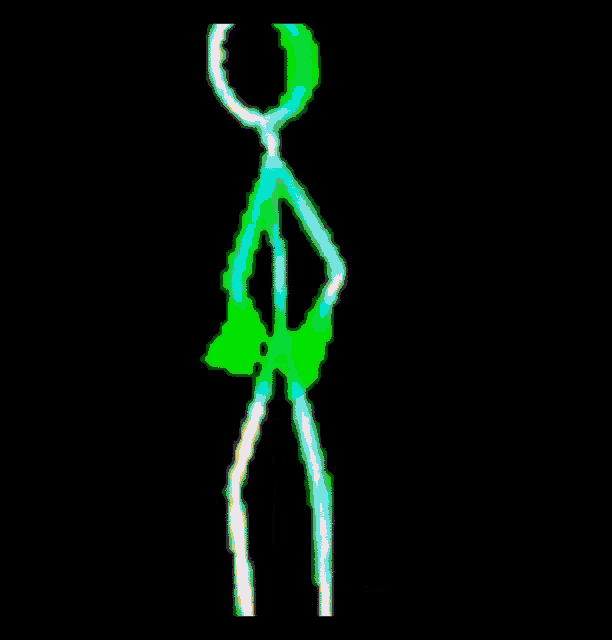 Animated Neon Rgb Stick Man Dancing GIF