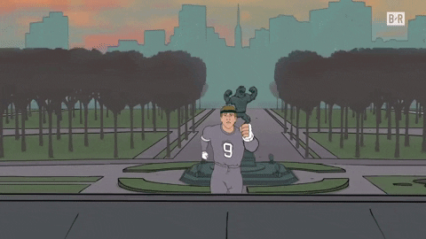 Animated Nick Foles Jogging Back And Forth GIF