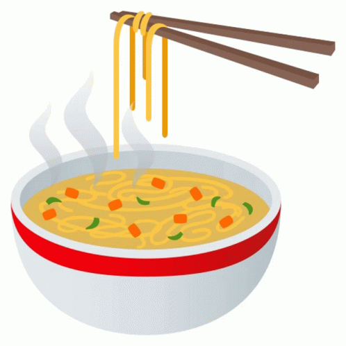 Animated Noodle On A Bowl GIF