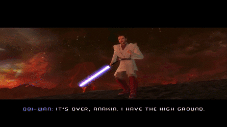 Animated Obi Wan Sword Fight GIF