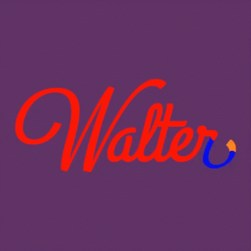 Animated Orange Walter Text GIF