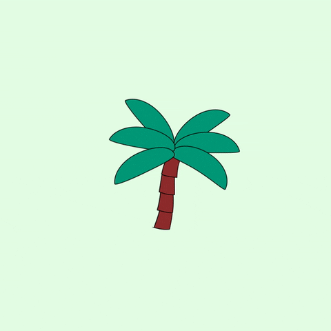 Animated Palm Tree Rocking Sideways GIF