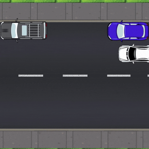 Animated Parallel Parking Tutorial GIF