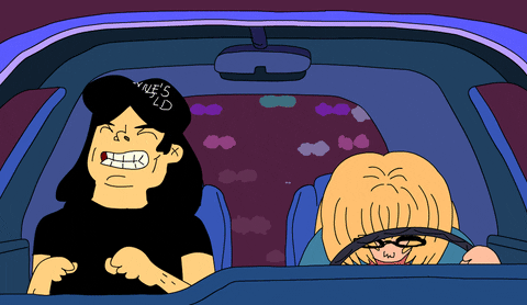Animated Party On Wayne Car Ride GIF