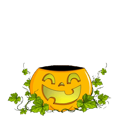 Animated Penguin In Pumpkin Trick Or Treat GIF