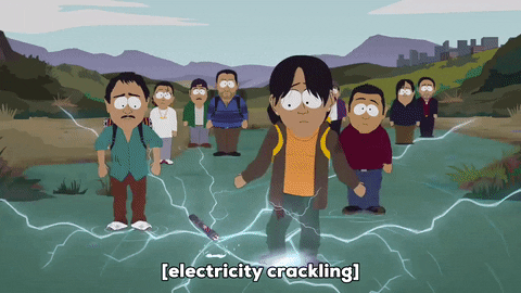 Animated People Electrocuted GIF
