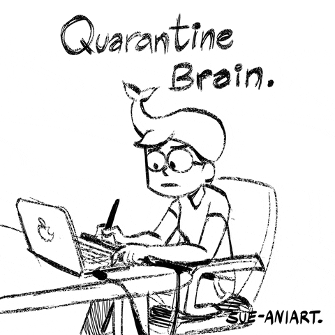 Animated Person Overthinking Comforted By Friends GIF