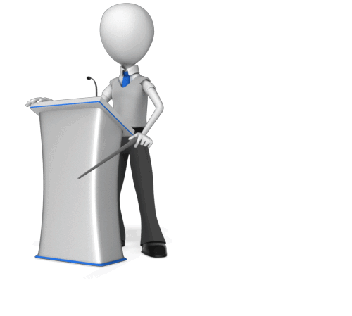Animated Person Presenting Powerpoint GIF
