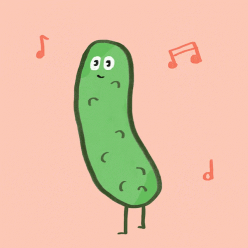 Animated Pickle Vibing GIF