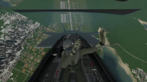 Animated Pilot Dancing F22 Raptor GIF