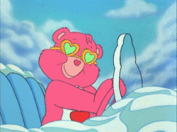 Animated Pink Bear In Shades GIF