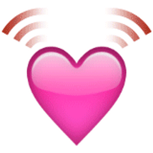 Animated Pink Hearts Emoji GIF
