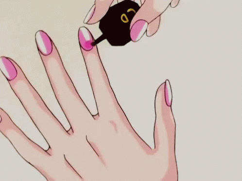 Animated Pink Nail Polish GIF