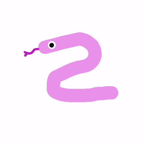 Animated Pink Snake Boing GIF