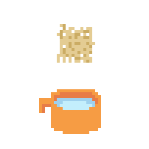 Animated Pixel Art Noodles GIF