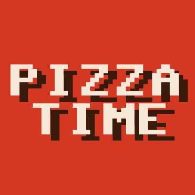 Animated Pixelated Pizza Time Graphic GIF