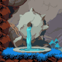 Animated Pixelated Video Game Water GIF
