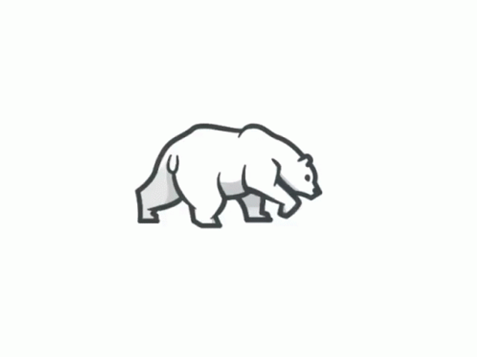 Animated Polar Bear Walking GIF