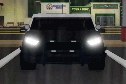 Animated Police Car Raining GIF